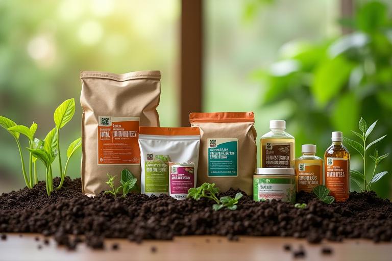 Organic fertilizer products and sustainable gardening supplies